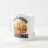 Schlammschleudernder Pyromane - Töpferei Keramik Kaffeetasse (Vorderseite Links)
