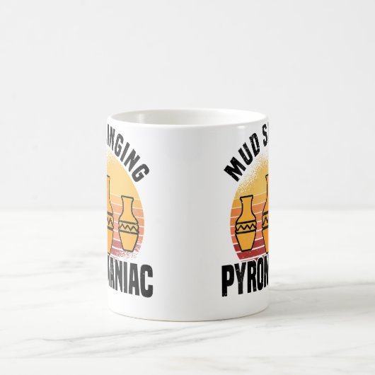 Schlammschleudernder Pyromane - Töpferei Keramik Kaffeetasse (Mittel)