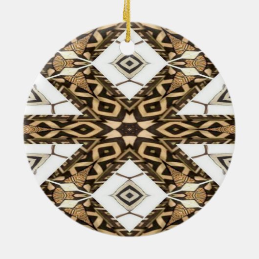 Schlammstoffmuster Keramik Ornament (Hinten)