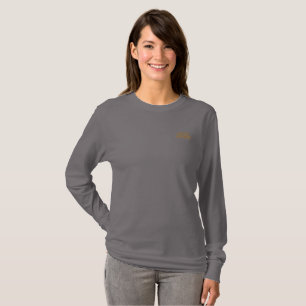 Schlammtauchen Frauen grau langärmliges T-Shirt mi