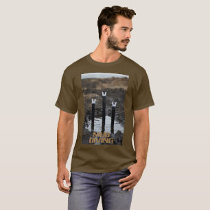 Schlammtauchen Männer braunes T-Shirt