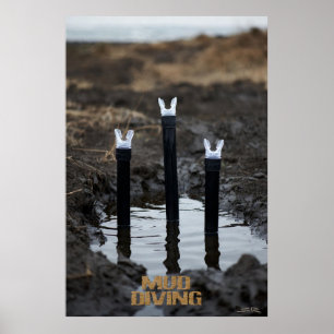 Schlammtauchen w Titel Wert Mattposter Poster