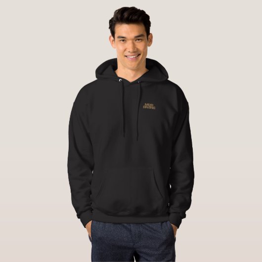 Schlammtauchende Männer schwarzer Hoodie mit Tasch (Vorne ganz)
