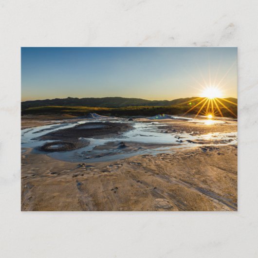 Schlammvulkane von Berca Rumänien Postkarte (Vorderseite)