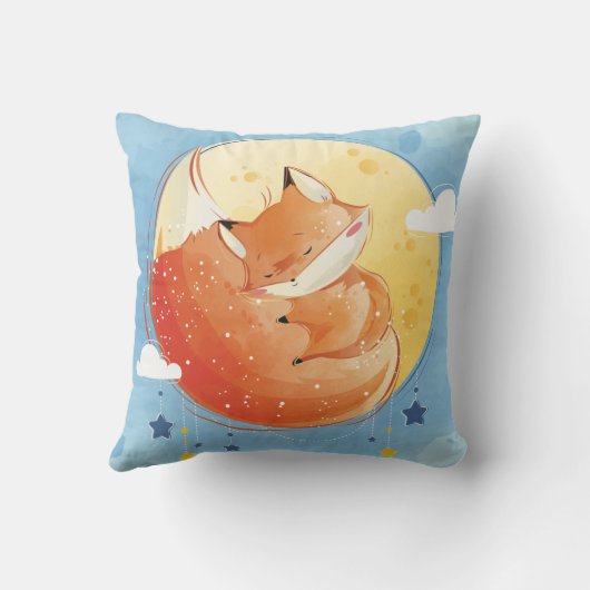 Schlampe Fox Throw Kissen (Rückseite)