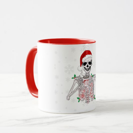 Schlampe im Spooky-Stil: Skeleton-Tasse Tasse (Vorderseite Links)