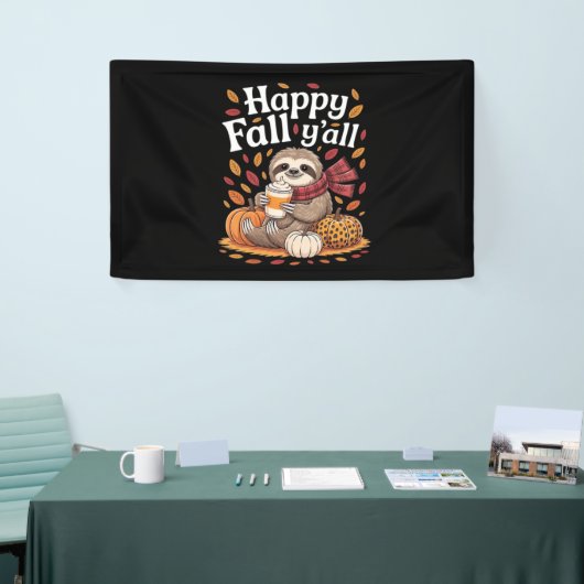 Schlampe mit Kürbisgewürz fröhlicher Herbst Banner (Messeveranstaltung)