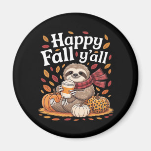 Schlampe mit Kürbisgewürz fröhlicher Herbst Magnet
