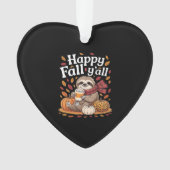 Schlampe mit Kürbisgewürz fröhlicher Herbst Ornament (Vorderseite)