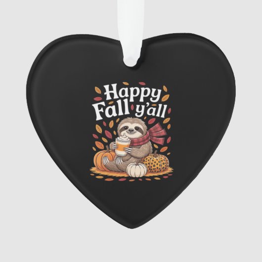 Schlampe mit Kürbisgewürz fröhlicher Herbst Ornament (Vorderseite)