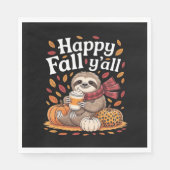 Schlampe mit Kürbisgewürz fröhlicher Herbst Serviette (Vorderseite)