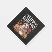 Schlampe mit Kürbisgewürz fröhlicher Herbst Serviette (Ecke)