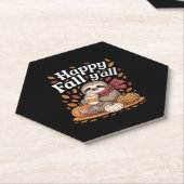 Schlampe mit Kürbisgewürz fröhlicher Herbst Untersetzer (angewinkelt)