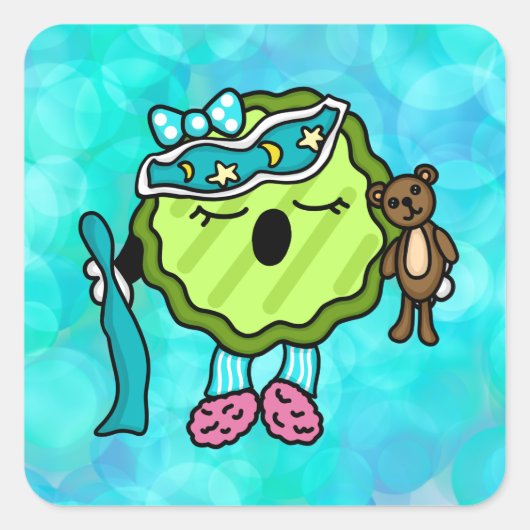 Schlampe | Nachtschwärmer Quadratischer Aufkleber (Vorderseite)