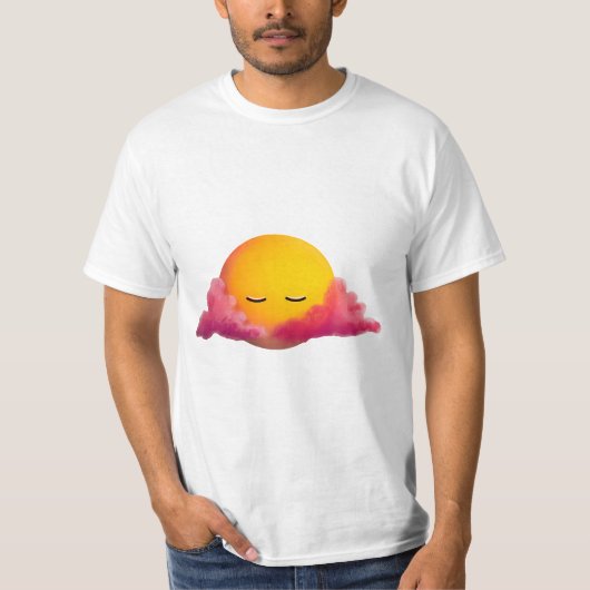Schlampe Sonnenuntergang - Pink Cloud Ästhetischer T-Shirt (Vorderseite)