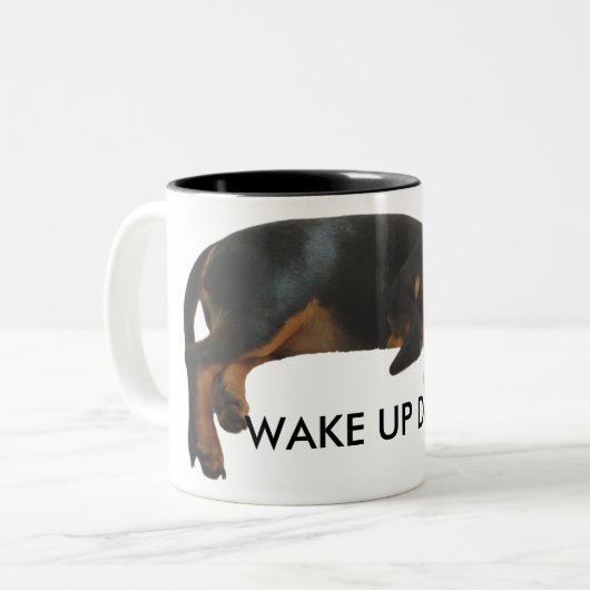 Schlampe Welpe Weckte Tasse für Vater (Vorderseite Links)