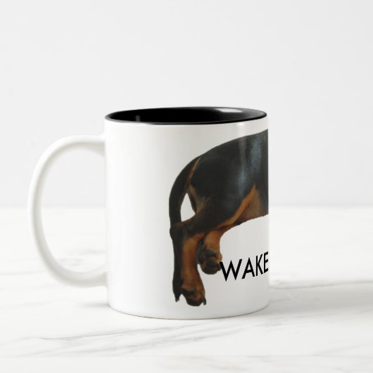 Schlampe Welpe Weckte Tasse für Vater (Links)