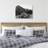 Schlampenbär Rustikales Kabinendekor Leinwanddruck (Insitu (Schlafzimmer))