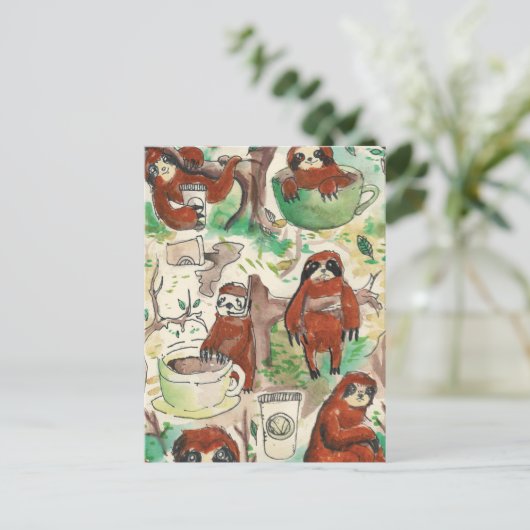 Schlampenkaffee Postkarte (Stehend Vorderseite)