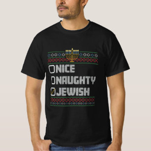 Schlampig Nett Jüdischer Weihnachtsmann Hässliches T-Shirt