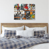 Schlampige, Abstrakt gewrappte Canvas Leinwanddruck (Insitu (Schlafzimmer))