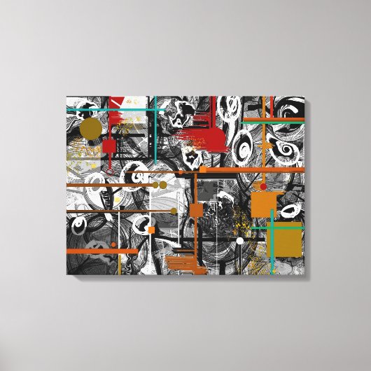 Schlampige, Abstrakt gewrappte Canvas Leinwanddruck (Vorderseite)