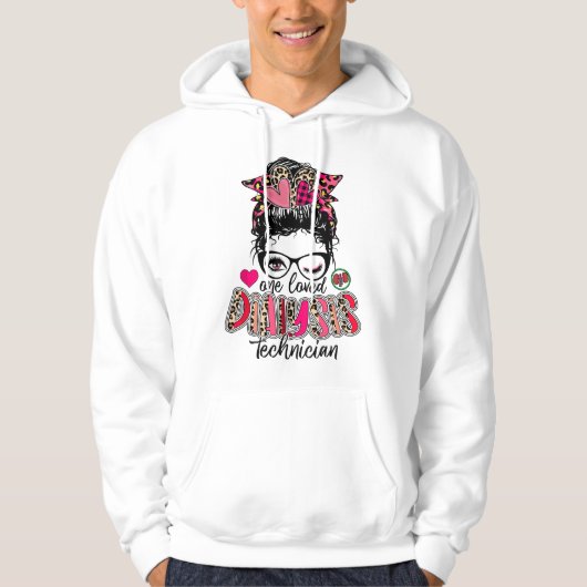 Schlampiger-Bun-Ein-Liebster-Dialyse-Techniker-Val Hoodie (Vorderseite)