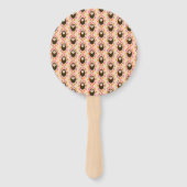 Schlampiger Igel und Blume Handfächer (Rückseite)