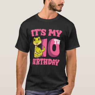 Schlange 10. Geburtstag Reptilienliebhaber Wildtie T-Shirt