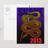 Schlange(a) Postkarte (Vorne/Hinten)