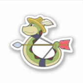 Schlange als Archer mit Bow & Arrow Aufkleber (Vorderseite)