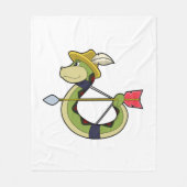 Schlange als Archer mit Bow & Arrow Fleecedecke (Vorderseite)