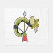 Schlange als Archer mit Bow & Arrow Fleecedecke (Vorderseite (Horizontal))