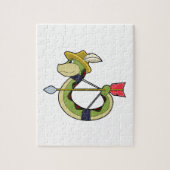 Schlange als Archer mit Bow & Arrow Puzzle (Vertikal)