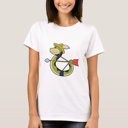 Schlange als Archer mit Bow & Arrow T-Shirt (Vorderseite)