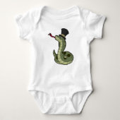 Schlange als Gentleman & Hat Baby Strampler (Vorderseite)