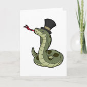Schlange als Gentleman & Hat Karte (Vorderseite)