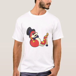 Schlange als Groom mit Hut T-Shirt