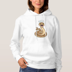 Schlange als Koch mit Koch Hut Hoodie