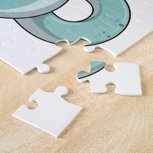 Schlange als Koch mit Koch Hut Puzzle (Seite)