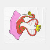 Schlange als König mit Krone Fleecedecke (Vorderseite (Horizontal))