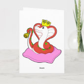 Schlange als König mit Krone Karte (Rückseite)