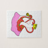 Schlange als König mit Krone Puzzle (Horizontal)