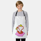 Schlange als König mit Krone Schürze (Getragen)