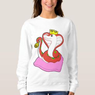 Schlange als König mit Krone Sweatshirt