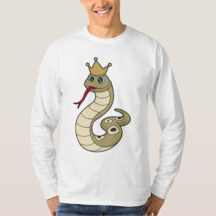 Schlange als König mit Krone T-Shirt