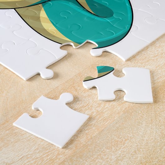 Schlange als Maler mit Pinsel Puzzle (Seite)