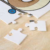 Schlange als Skater mit Skateboard Puzzle (Seite)