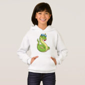 Schlange als Taucher Schnorchel Hoodie (Vorne ganz)