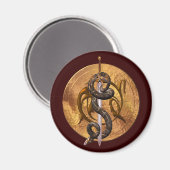 Schlange am Schwert Magnet (Vorderseite/Rückseite)